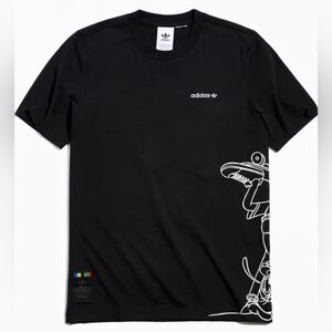Adidas Black and White Graphic Tee